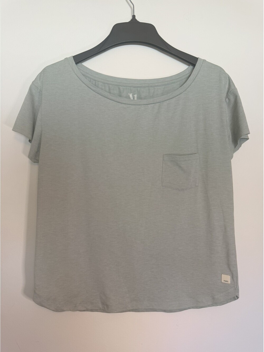 Vuori Women’s sea green Solid Scoop Neck Short Sleeve Stretch Pocket Tee Size M